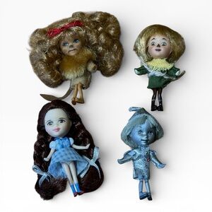 Mattel 2008 Barbie "Peek-a-Boo Petites" Set of 4 Wizard of Oz Characters